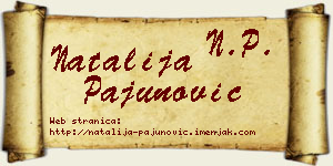 Natalija Pajunović vizit kartica